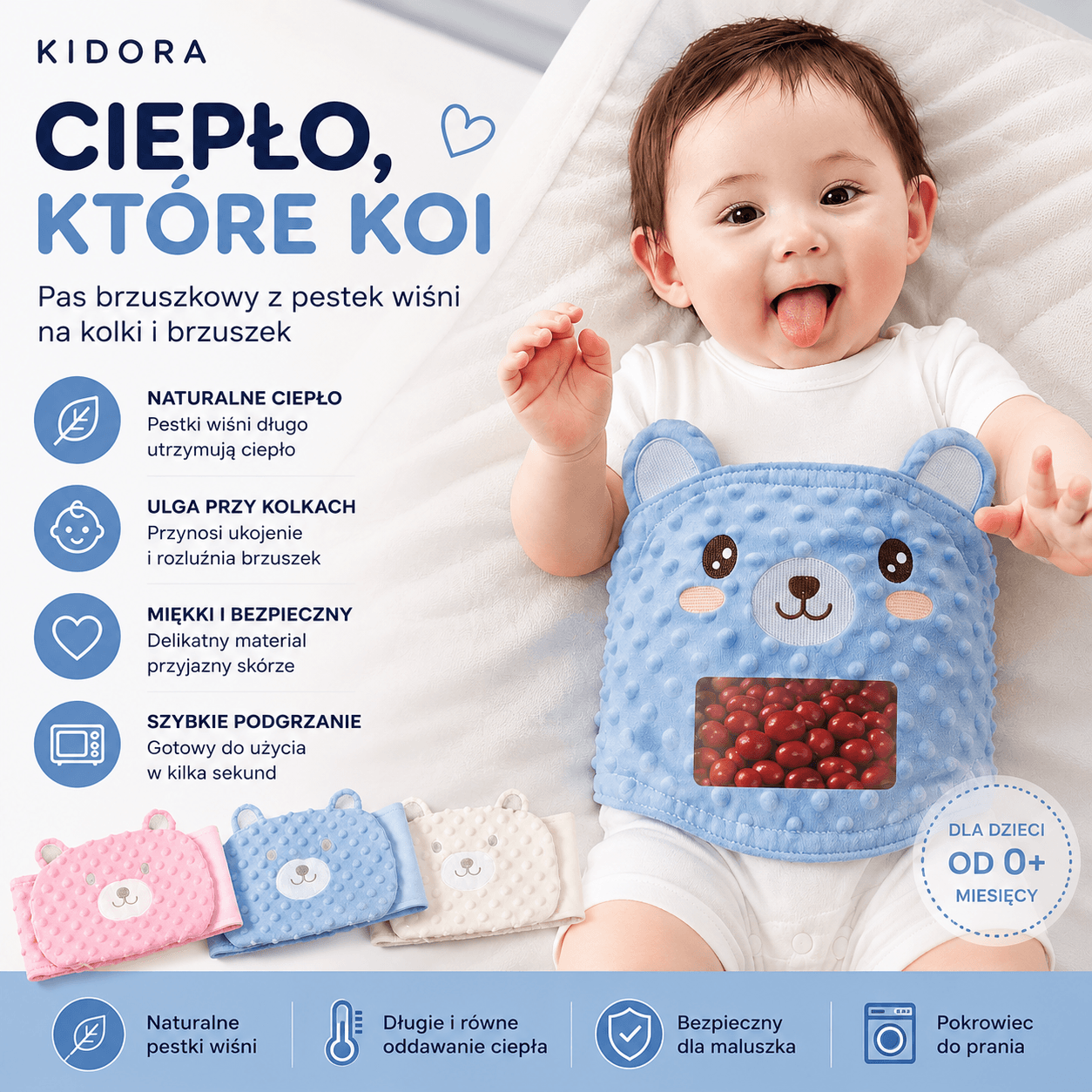 Kidora - Pas Brzuszkowy na Kolki i Ból Brzuszka